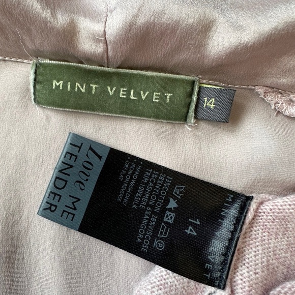 🛍️ Mint Velvet light pink long hoodie wrap style cardigan super stylish Size 14 - Picture 9 of 9